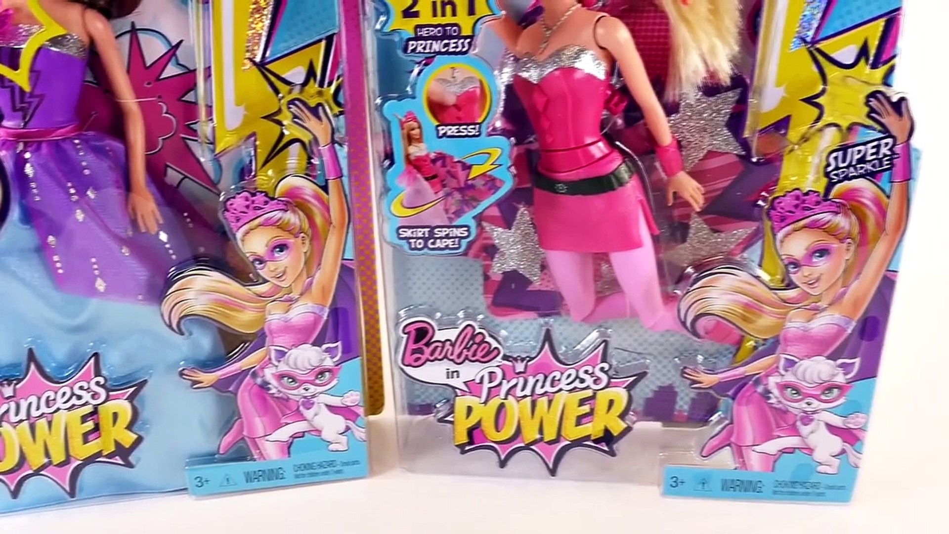 Barbie in Princess Power Super Sparkle and Dark Sparkle Dolls Transform  From Hero to Princess DCTC - video Dailymotion