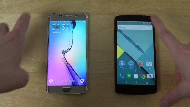 Samsung Galaxy S6 Edge vs. Nexus 5 Official Android 5.1.1 - Which Is Faster (4K)