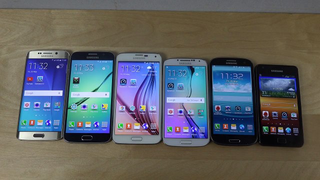 Samsung Galaxy S6 Edge vs. S6 vs. S5 vs. S4 vs. S3 vs. S2 - Benchmark Speed Test! (4K)