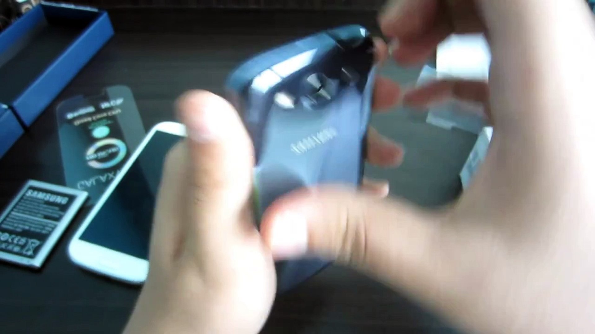 Samsung Galaxy Siii Unboxing فتح صندوق جالكسي اس 3 الأزرق و الأبيض