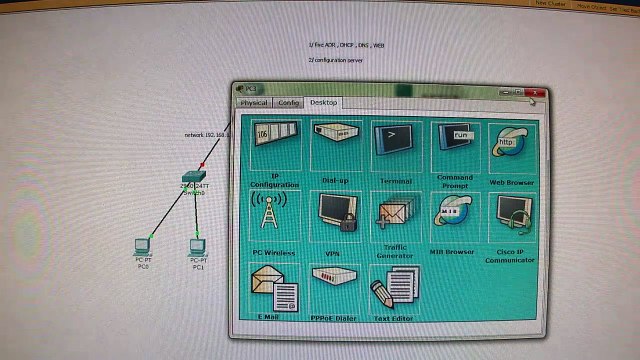 DHCP-DNS-WEB packet-tracer