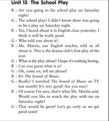 Listening Practice Through Dictation 1 - Unit 13 the school play  (Repeat 10 times)