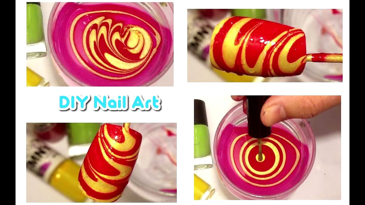 Water Marble Nail Art Tutorial - Water Nail designs tutorials