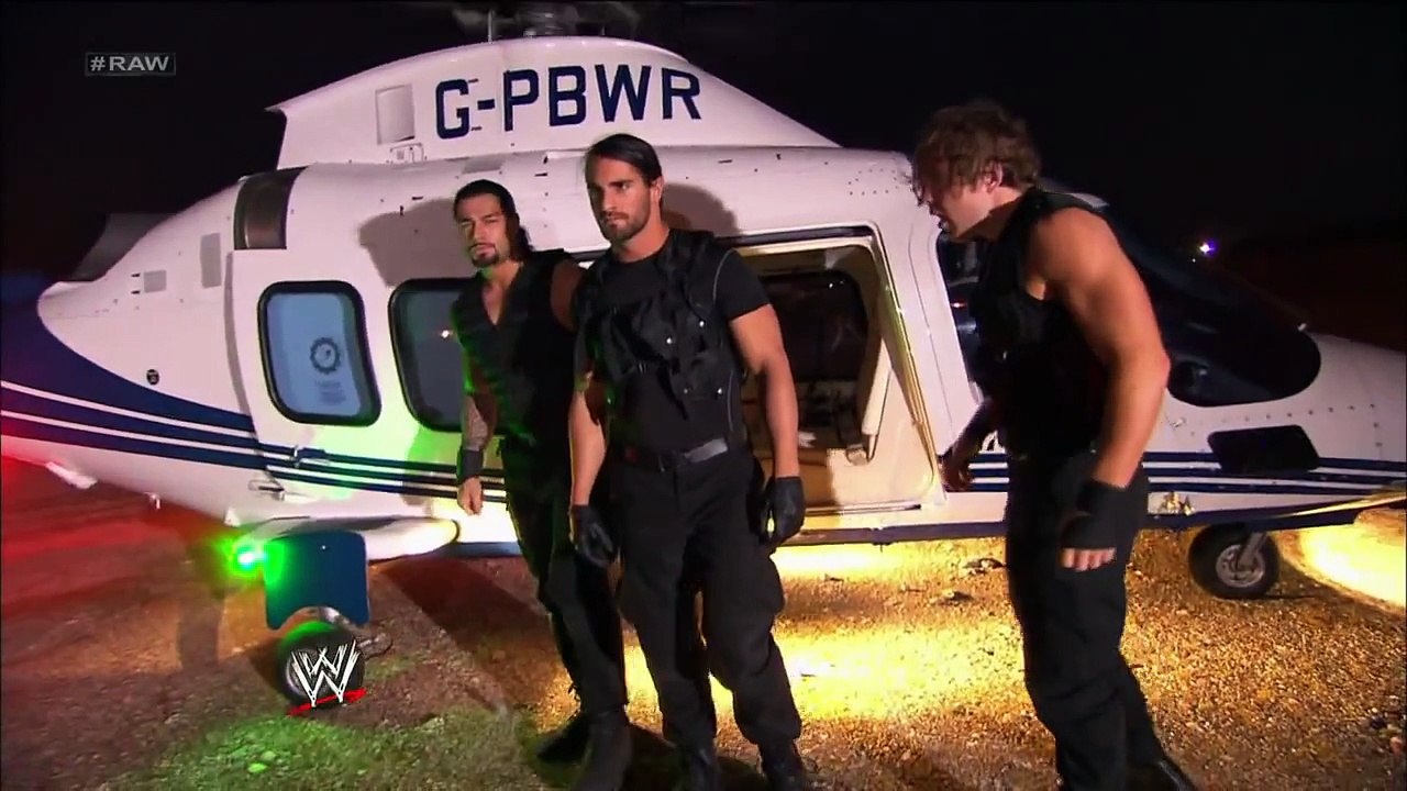 The Shield arrives at London's O2 arena via helicopter: Raw, April 22, 2013