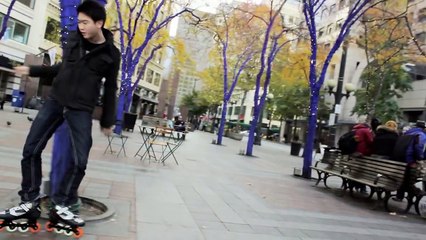 Rollerblade Freestyle!! Inline skate on streets!