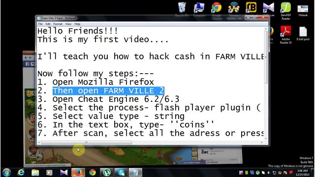 Hack Farm Bucks on FARM VILLE 2 with Cheat Engine