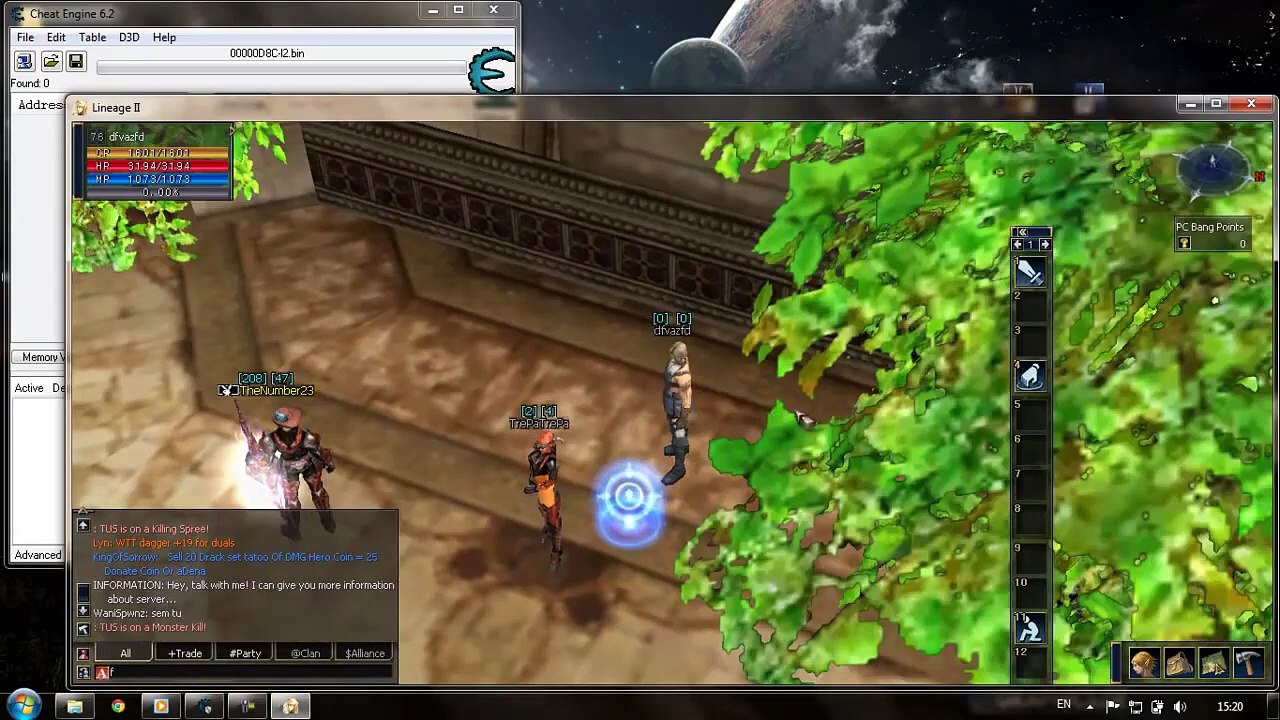 Lineage 2 Cheat Engine  Interlude enchant hack and Adena