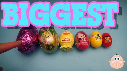 Surprise Eggs Learn Sizes from Smallest to Biggest! Opening Eggs filled with Play-Doh Candy and Fun!