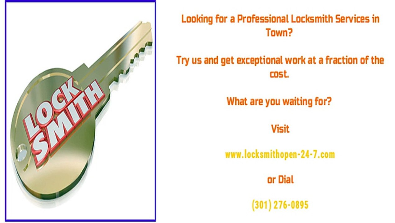24 Hour Emergency Locksmiths in Boyds, MD