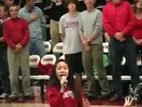 Stanford vs Harvard University. U.S Anthem/ Halftime performance by Thia