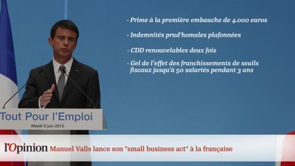 Manuel Valls lance son «small business act» à la française