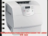 Lexmark T642 Monochrome Laser Printer