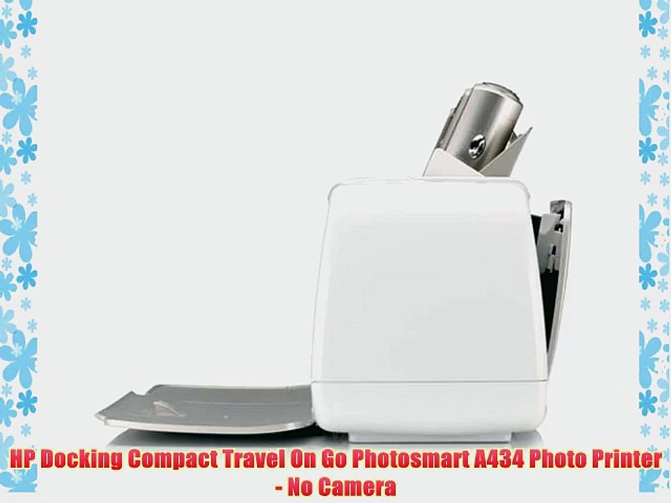 HP Docking Compact Travel On Go Photosmart A434 Photo Printer - No Camera