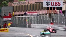 F1 2015 Monaco Monte Carlo Lewis Hamilton trying to overtake Sebastian Vettel under the Safety Car