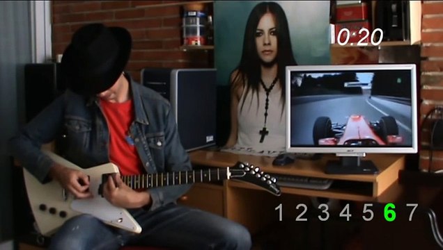 Fernando Alonso Canada 2010 lap on slide guitar - Vuelta de Alonso a Canadá 2010 en guitarra