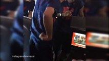 Marc Bartra shows off some moves as Barcelona board plane