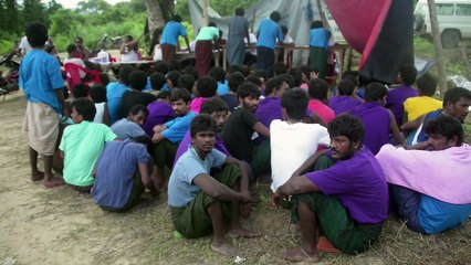 Des migrants rescapés entre la Birmanie et le Bangladesh