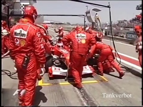 F1 2003 Spanish GP Michael vs Ralf Schumacher