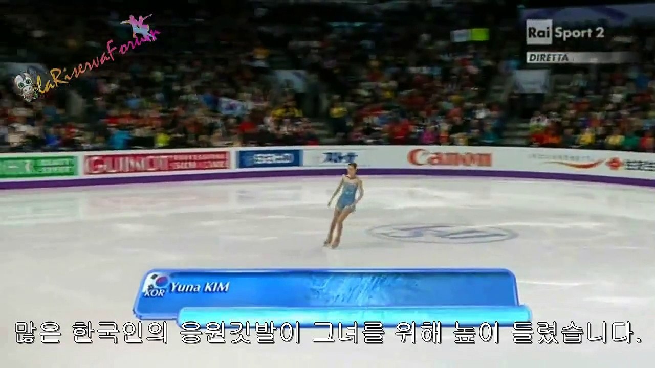 2013 Worlds Yuna KIM SP Kiss of the Vampire (raisport)(Kor sub)