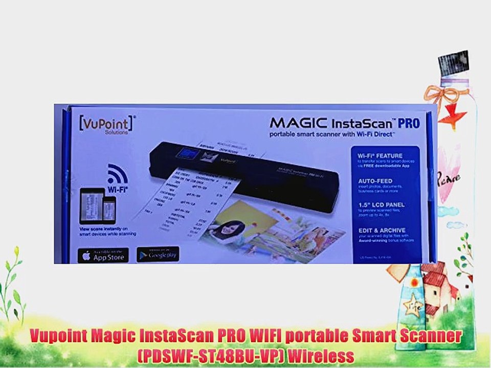 Vupoint Magic InstaScan PRO WIFI portable Smart Scanner (PDSWF-ST48BU-VP) Wireless