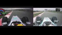 F1 2014 VS F1 2010 Hamilton VS Rosberg Lap Comparison Malaysian