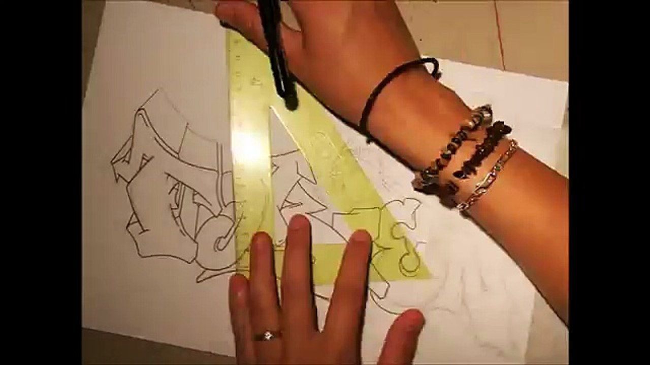 Speed drawing Graffiti - name art "Fabien"