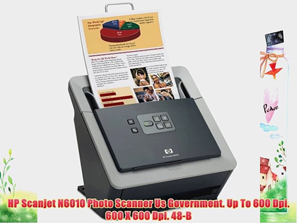 HP Scanjet N6010 Photo Scanner Us Government. Up To 600 Dpi. 600 X 600 Dpi. 48-B