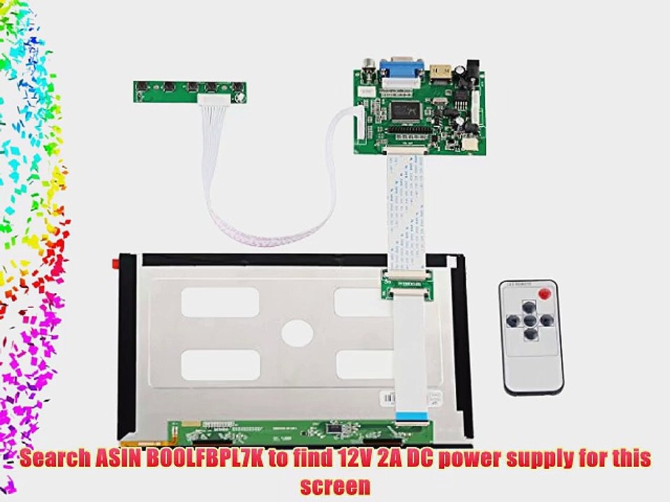 Tontec? 10 Inches High Resolution 1280x800 Raspberry Pi Screen Display LCD TFT Monitor EJ101IA-01G