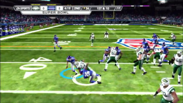 Madden NFL 12 Jets vs Giants in Super Bowl XLVI