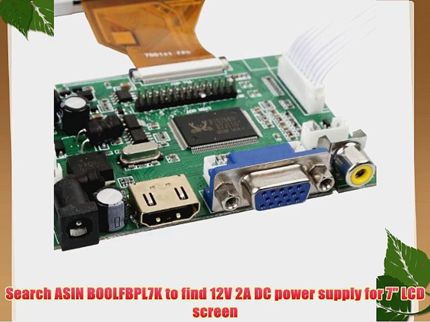 ⁣Tontec? 7 Inches Raspberry Pi LCD Display Screen TFT Monitor AT070TN90 with HDMI VGA Input