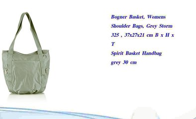 Bogner Basket  Womens Shoulder Bags  Grey Storm 325