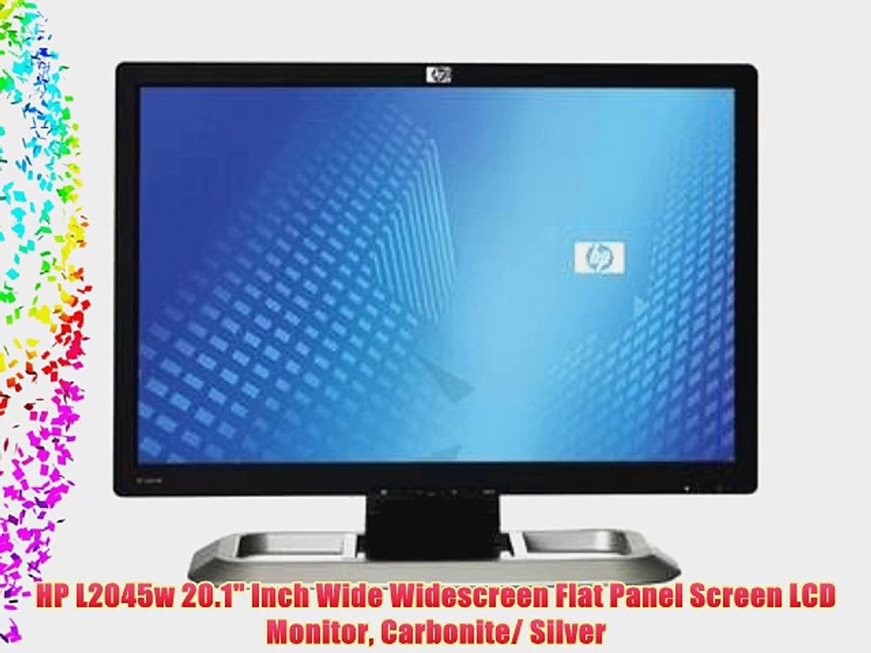 HP L2045w 20.1 Inch Wide Widescreen Flat Panel Screen LCD Monitor Carbonite/ Silver