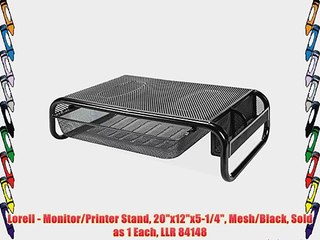 Lorell - Monitor/Printer Stand 20x12x5-1/4 Mesh/Black Sold as 1 Each LLR 84148