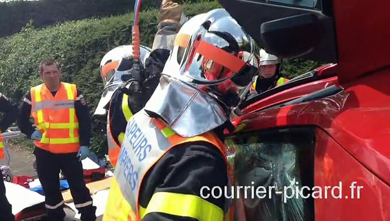 Montdidier : les pompiers volontaires passent leur examen secours routier
