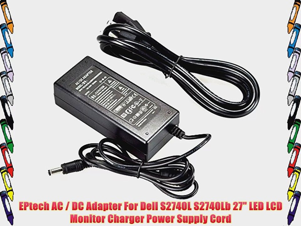EPtech AC / DC Adapter For Dell S2740L S2740Lb 27 LED LCD Monitor Charger Power Supply Cord