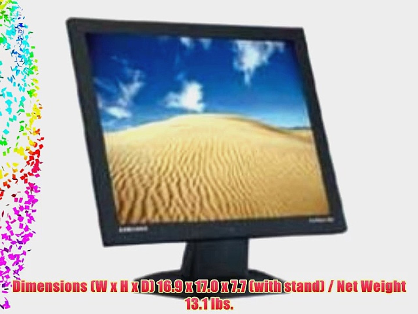 Samsung SyncMaster 914V 19 Inch LCD Monitor - Black - video Dailymotion