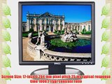 17 Dell TFT LCD DVI/VGA LCD Monitor w/USB Ports (Black)