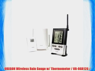 OREGON Wireless Rain Gauge w/ Thermometer / OR-RGR126 /