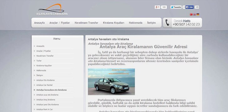 Antalya Havaalanı Oto Kiralama