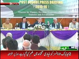 POST BUDGET NEWS CONFERENCE, ISHAQ DAR, FEDRAL MINISTER FINANCE, 6 JUNE, 2015