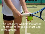 tennis lessons easy start: first serve technique ( flat serve )