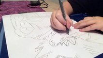 Drawing Dragonball fukkatsu No F!!Goku. German/Deutsch