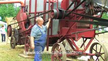 Dreschen mit dem Lanz Bulldog - Tractor start, run and threshing