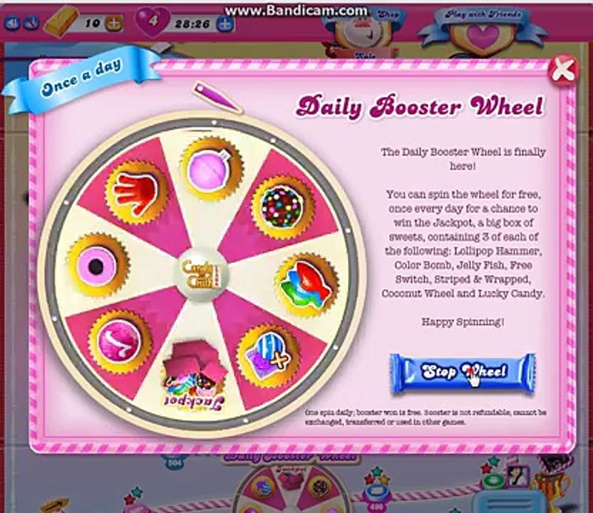 How I got JACKPOT in the Candy Crush Saga Daily Booster Wheel