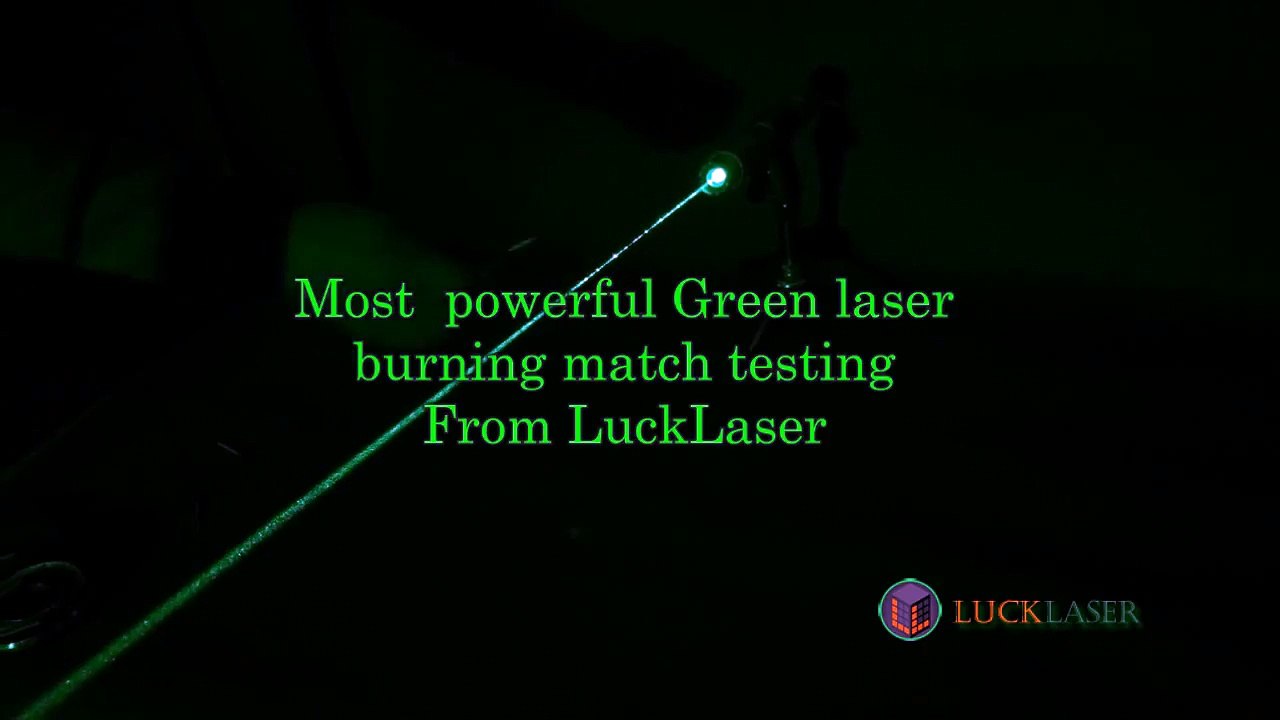 1000mw 532nm Green laser pointer burning match testing  From LuckLaser