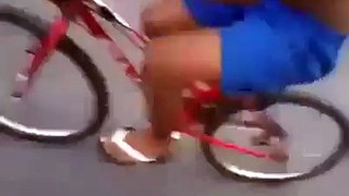 Funny Cycle Accident with Small Kid-