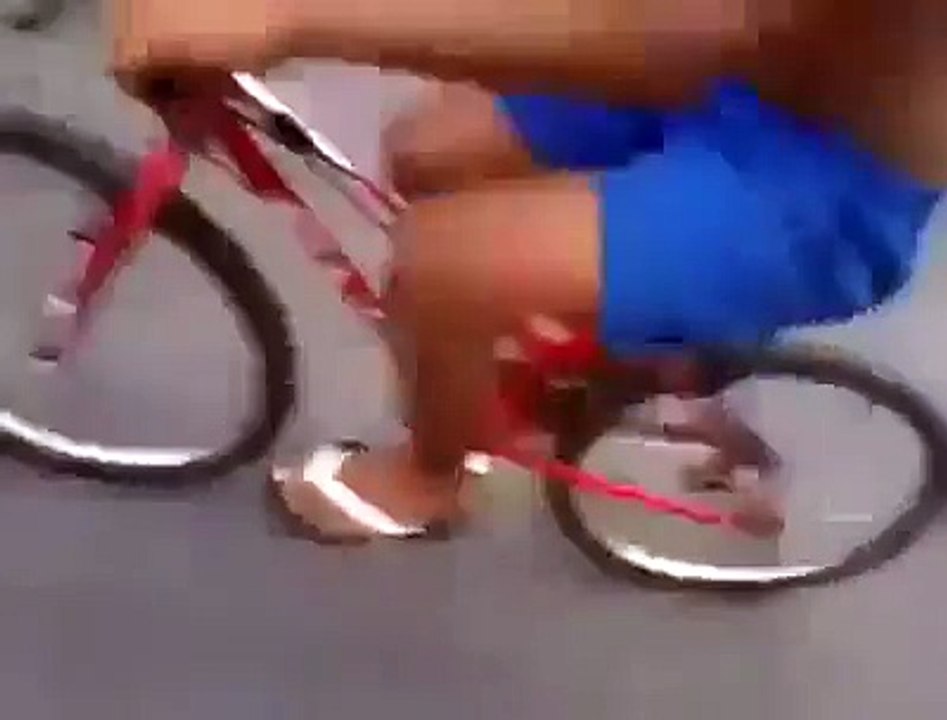 Funny Cycle Accident with Small Kid-