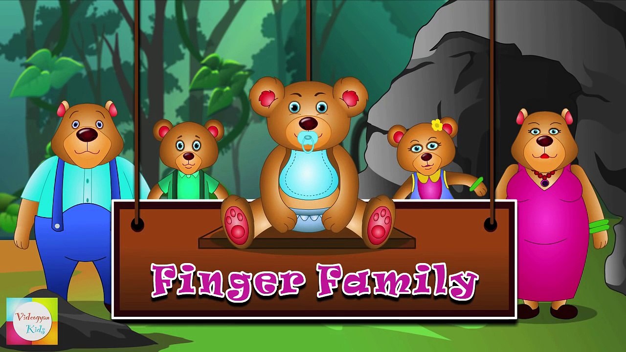 Teddy Bear Finger Family Nursery Rhyme   Cartoon Songs For Children