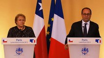 Point de presse conjoint avec la présidente chilienne Michelle Bachelet