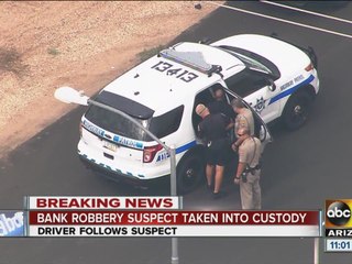 Robbery suspect taken into custody in Glendale